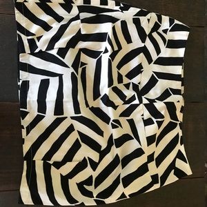 Black and white patterned skirt